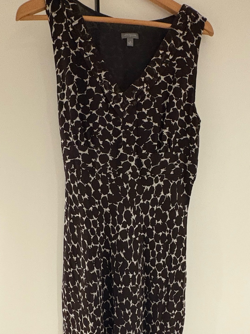 Ann Taylor Brown and White Printed Midi Dress